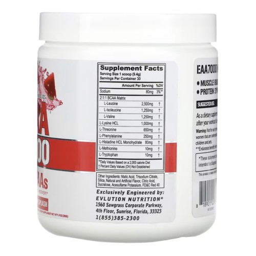 EVLution Nutrition, EAA 7000, добавка с арбузным вкусом, 282 г (9,9 унции)